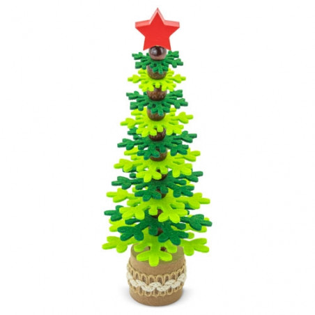 Albero di Natale da assemblare e decorare - Arbolito De Navidad Rpet Y Madera Reciclada  Pukky