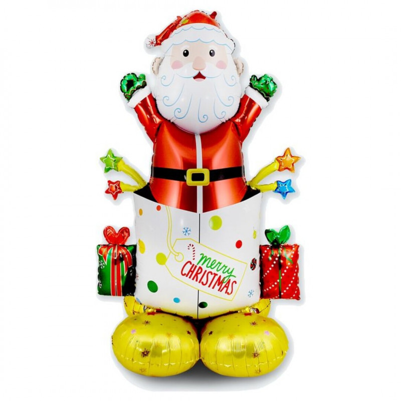 Palloncino babbo natale 118 cm per decorare il natale