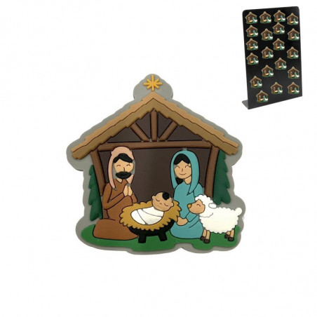 Magnete del presepe in una borsa con adesivo personalizzabile dei re magi per i dettagli