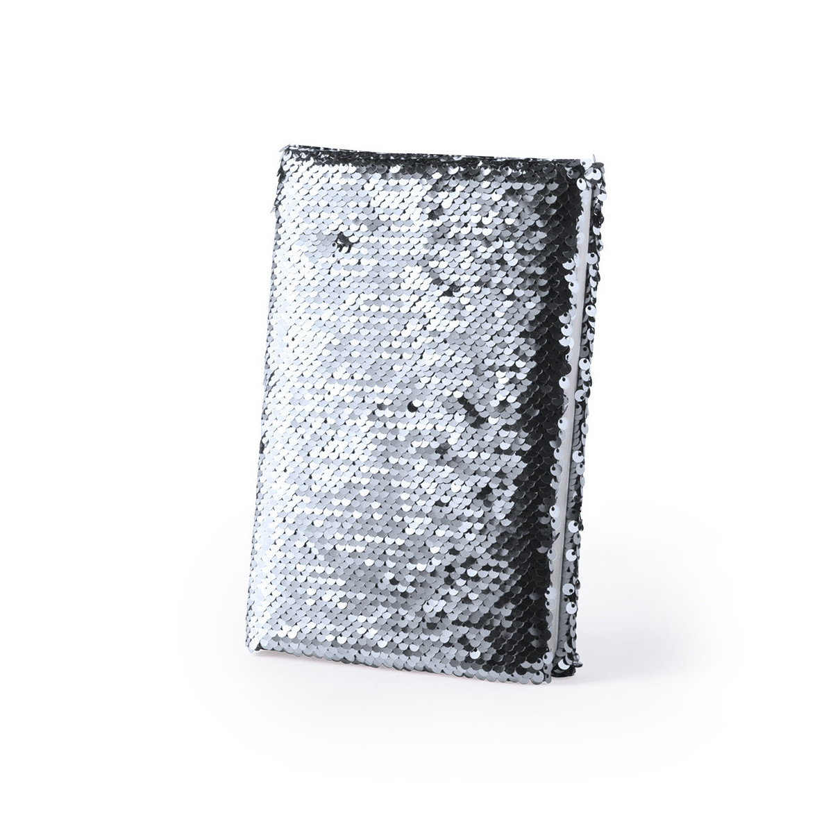 Notebook con paillettes argento