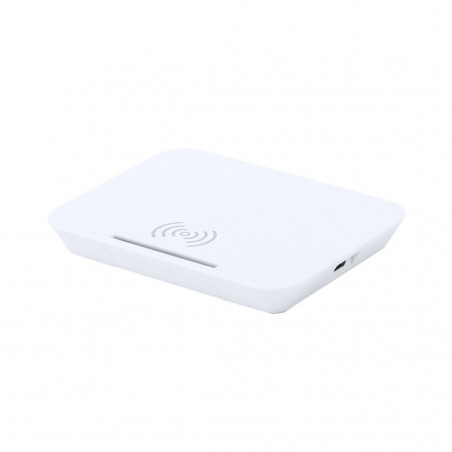 Caricabatterie wireless bianco con supporto per smartphone