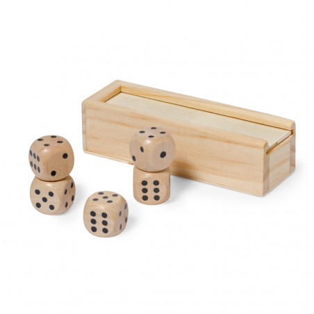 Gioco di dadi in legno