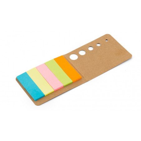 Blocco note post it con busta kraft verde e adesivi personalizzati