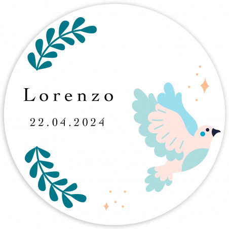 badge personalizzato adesivo immagine biglietto dedica busta pvc come dettaglio per festa della donna