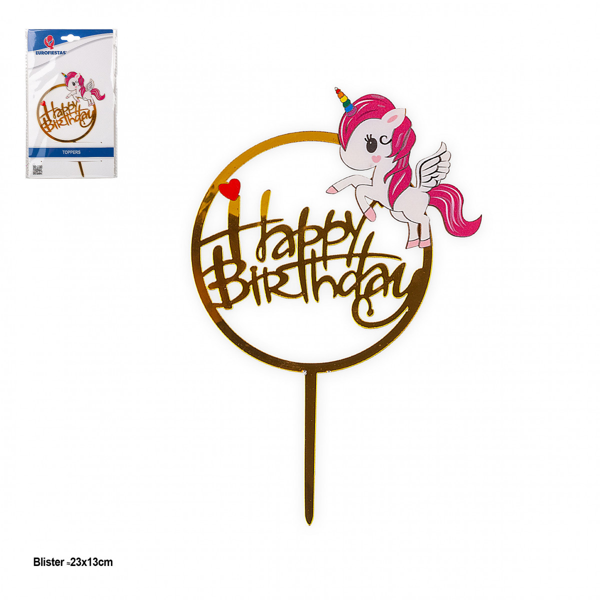 Topper unicorno per il compleanno