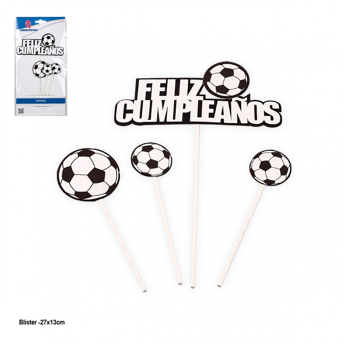 Topper compleanno a tema calcio