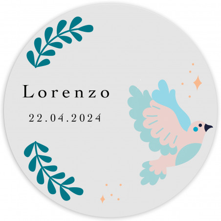 badge personalizzato adesivo immagine biglietto dedica busta pvc come dettaglio per festa della donna