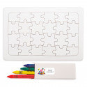 Puzzle con cera colorata per disegnare e adesivo pocoyo personalizzabile per i dettagli